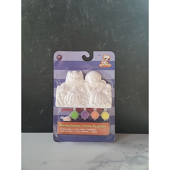 Peanuts Pumpkin Patch Plaster Scene Kid Craft - Picture 1 of 10